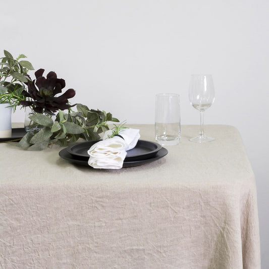 100% Linen Table Cloth 150 x 260cm Natural
