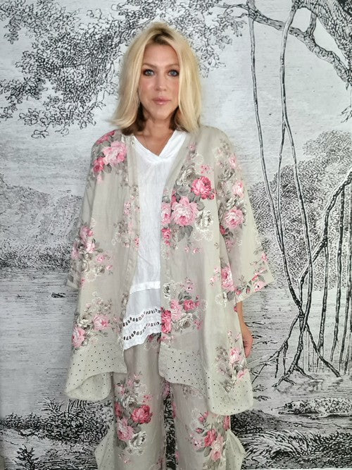 Beige High Tea Lace Hem Jacket
