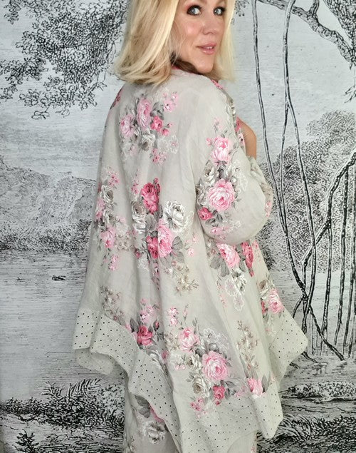 Beige High Tea Lace Hem Jacket