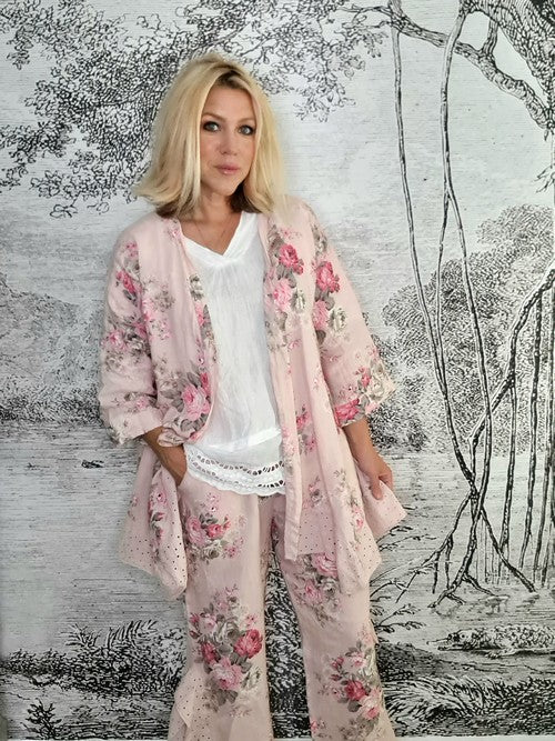 Baby Pink High Tea Lace Hem Jacket