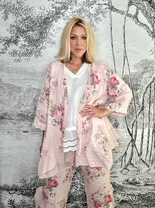 Baby Pink High Tea Lace Hem Jacket