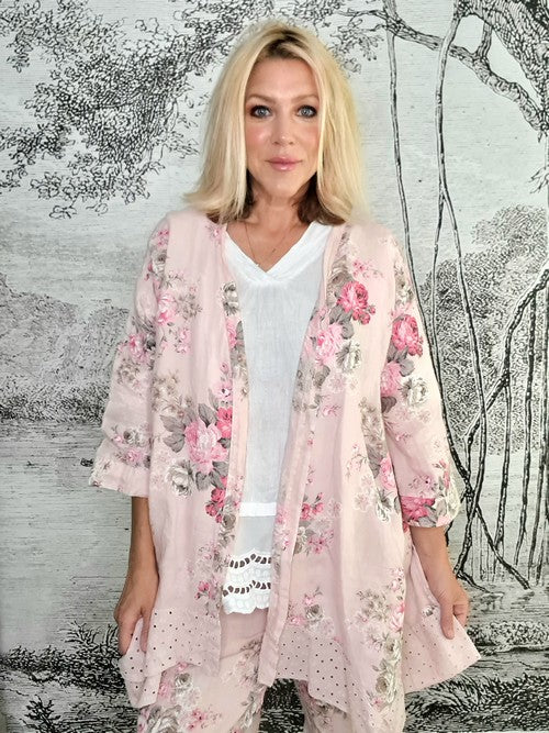 Baby Pink High Tea Lace Hem Jacket