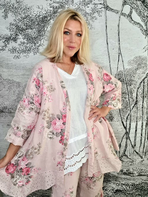 Baby Pink High Tea Lace Hem Jacket