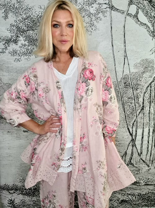 Baby Pink High Tea Lace Hem Jacket