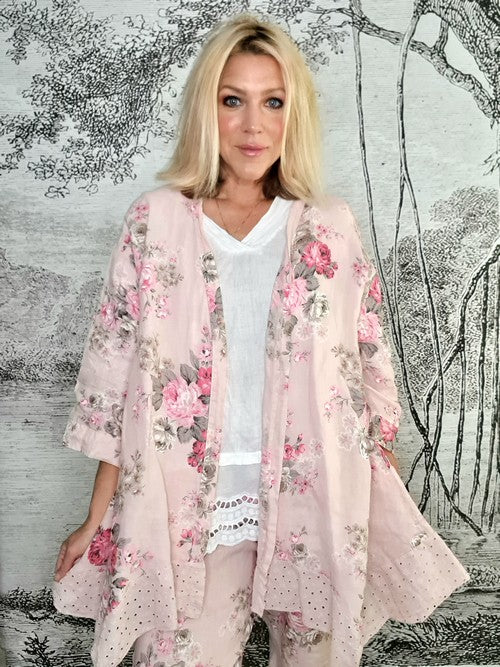 Baby Pink High Tea Lace Hem Jacket