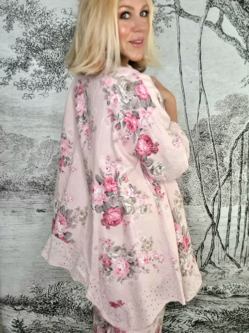 Baby Pink High Tea Lace Hem Jacket