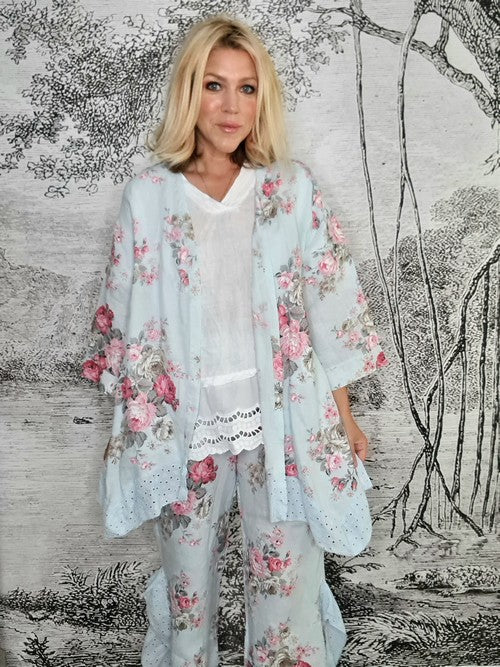 Baby Blue High Tea Lace Hem Jacket