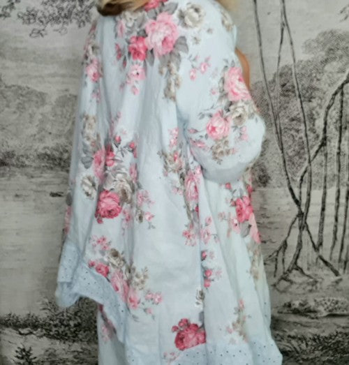 Baby Blue High Tea Lace Hem Jacket