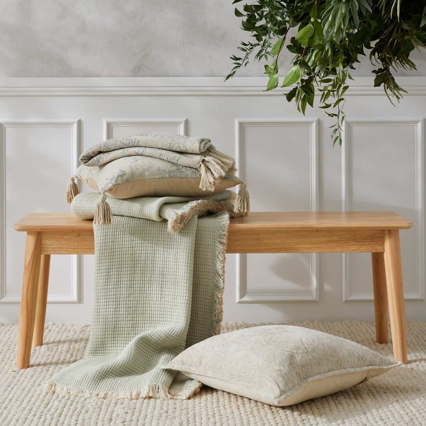 Marigold Throw Seafoam/Almond