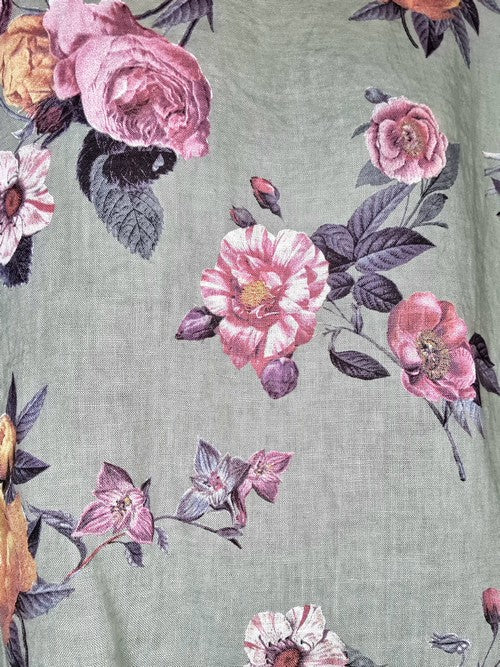 Avocado Ice Rose Pocket Top