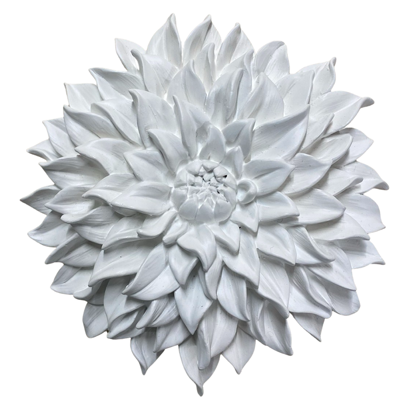 Resin Flower Wall Deco White