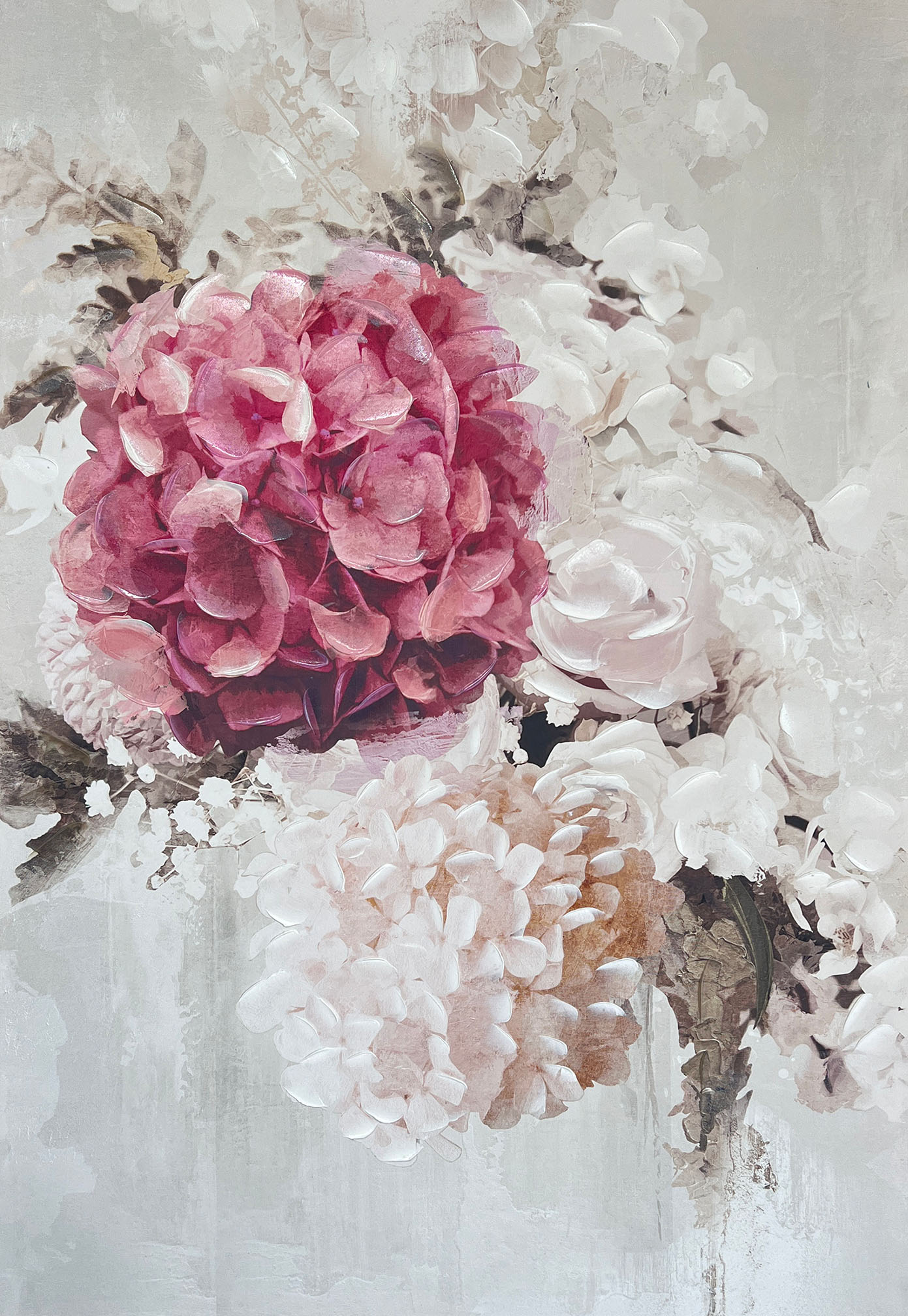 Pink Hydrangea Canvas