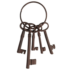 Vintage Cast iron key ring set
