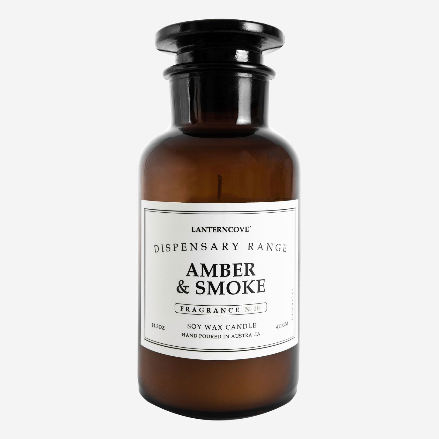 Lanterncove Dispensary – 14.5 oz Soy Wax Candle – Amber & Smoke