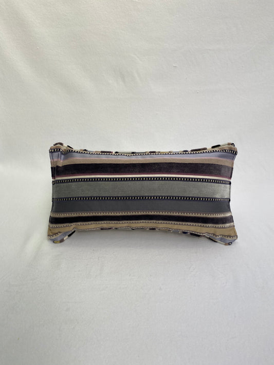 Lilac striped Lumbar Cushion