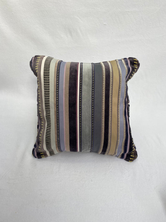 Lilac striped square Cushion