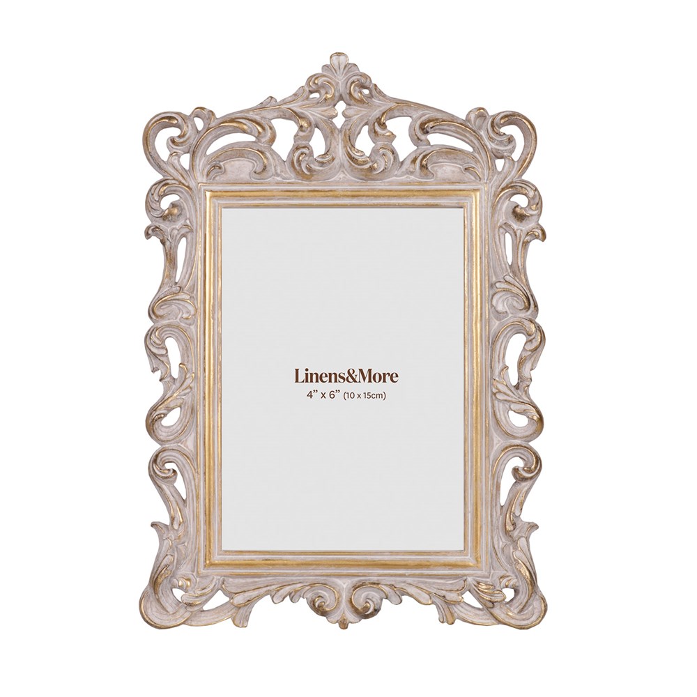4x6 Classic Photo Frame - Antique wood