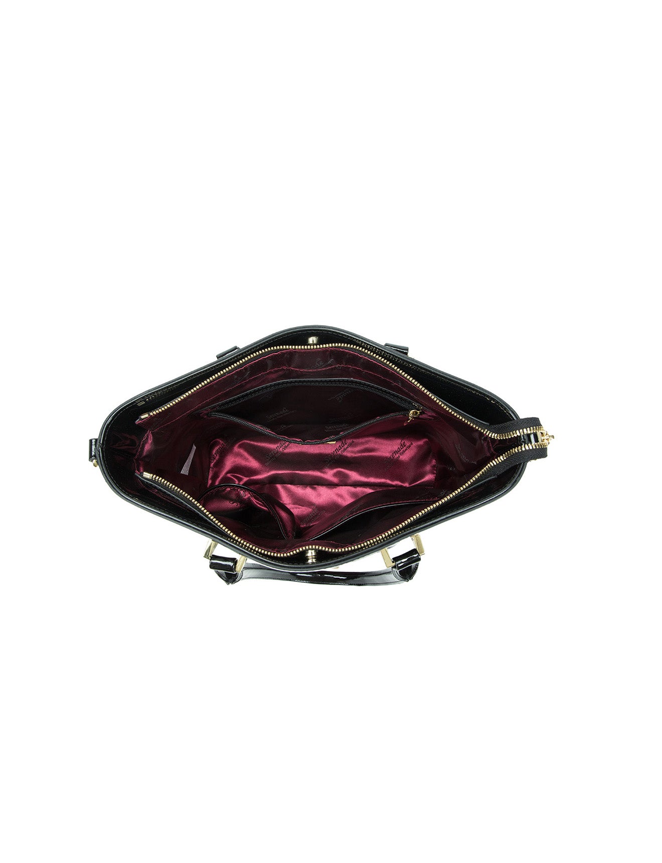 Serenade Abbey Patent Leather Grip Handle Bag
