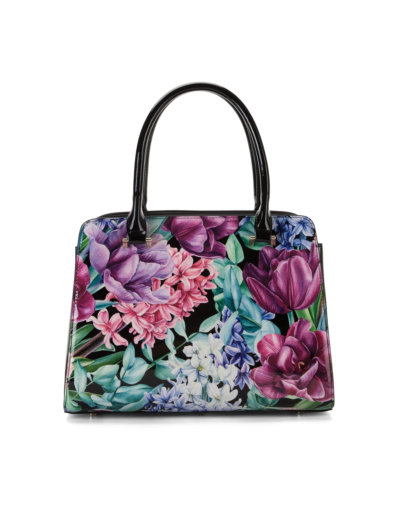 Serenade Hyacinth Leather Grip Handle Bag