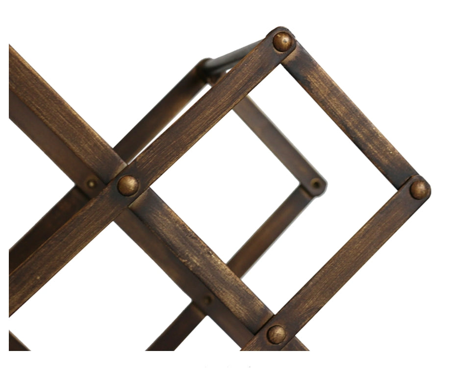 Antiqued Brass Wine Rack