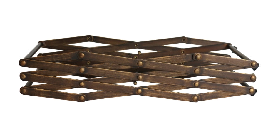 Antiqued Brass Wine Rack