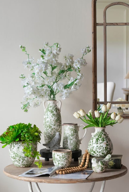 Ceramic floral bird