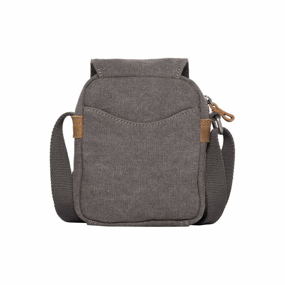 Troop Classic Small Flap Front Cross Body Bag - Charcoal