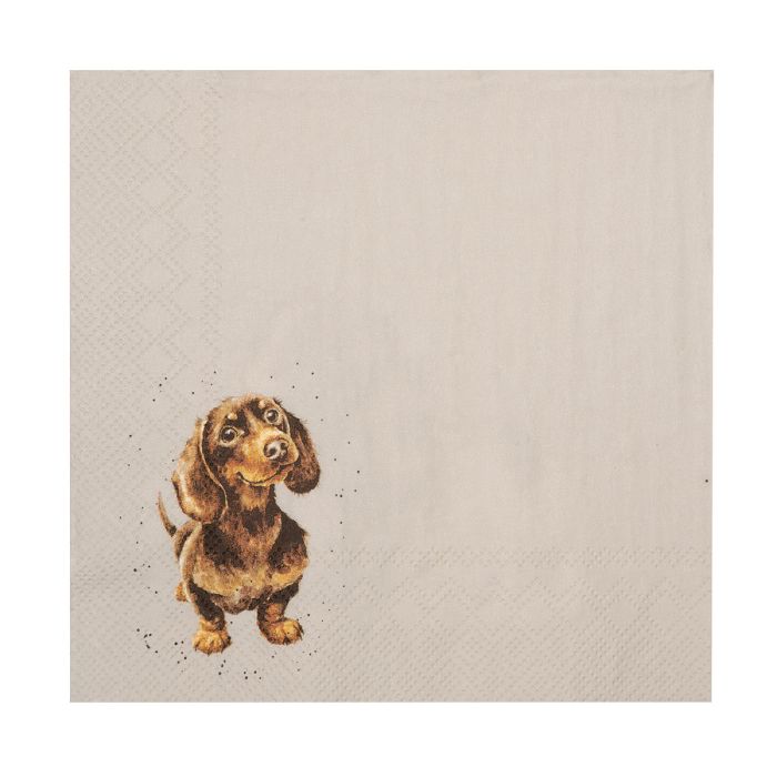 Wrendale Growing Old Together Spaniel and Labrador Lunch Paper Napkin