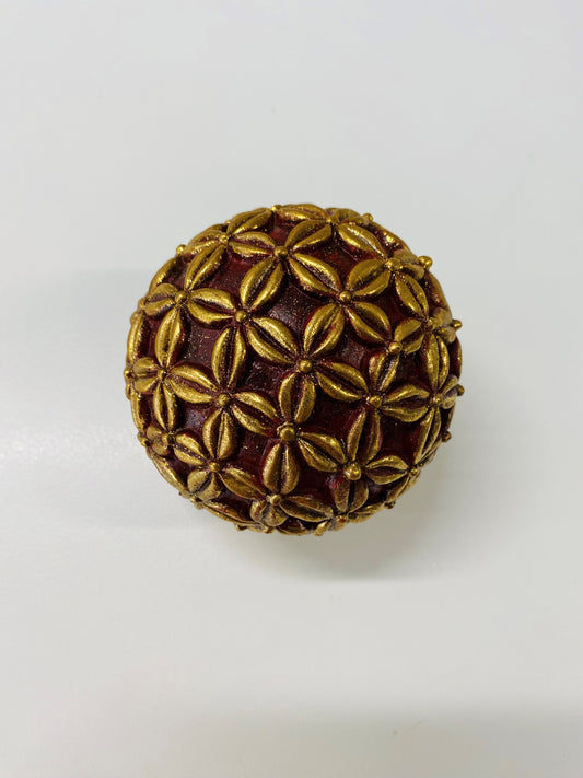 Red & gold floral Decorative Ball