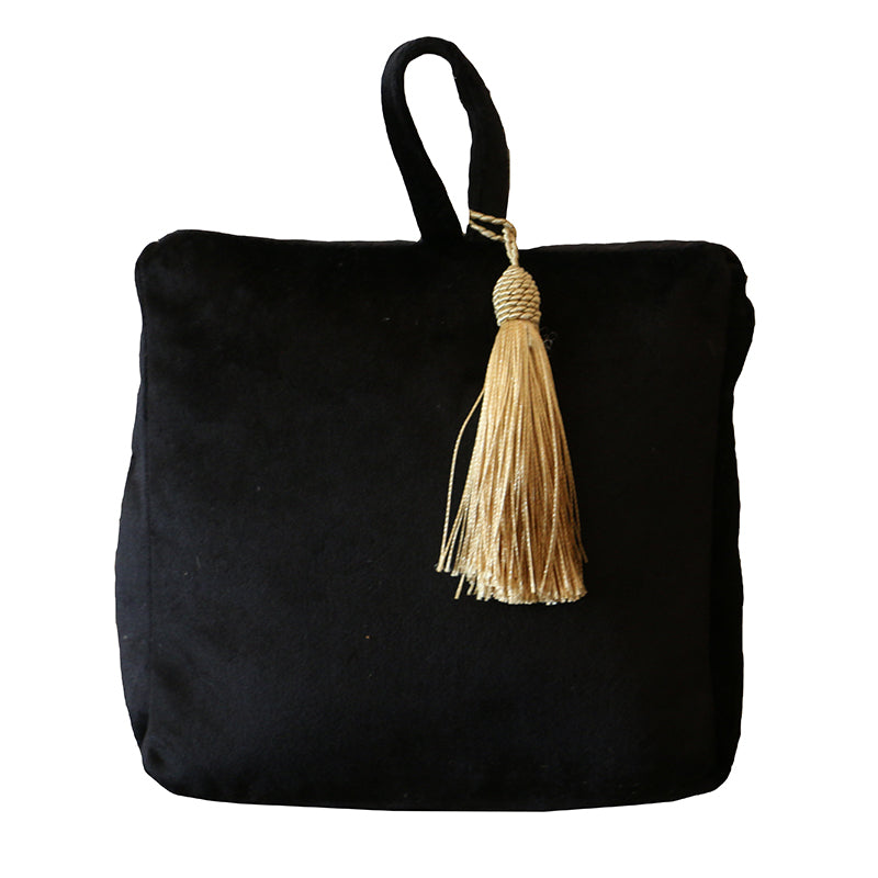 Black Velvet Doorstop