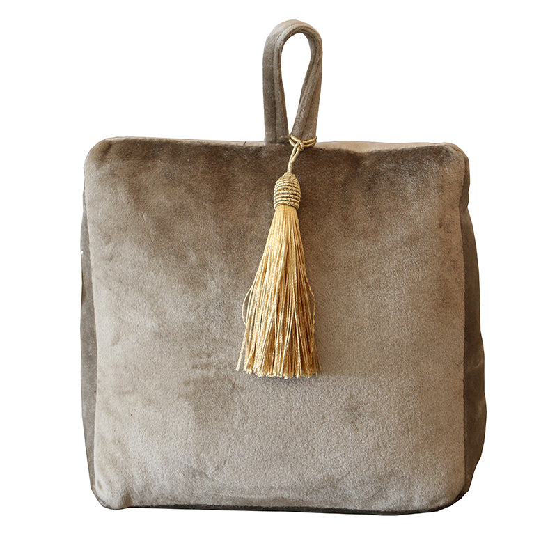 Velvet Doorstop - Champagne