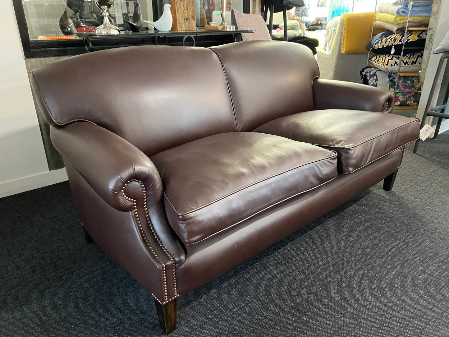 Curved Scroll Arm Sofa