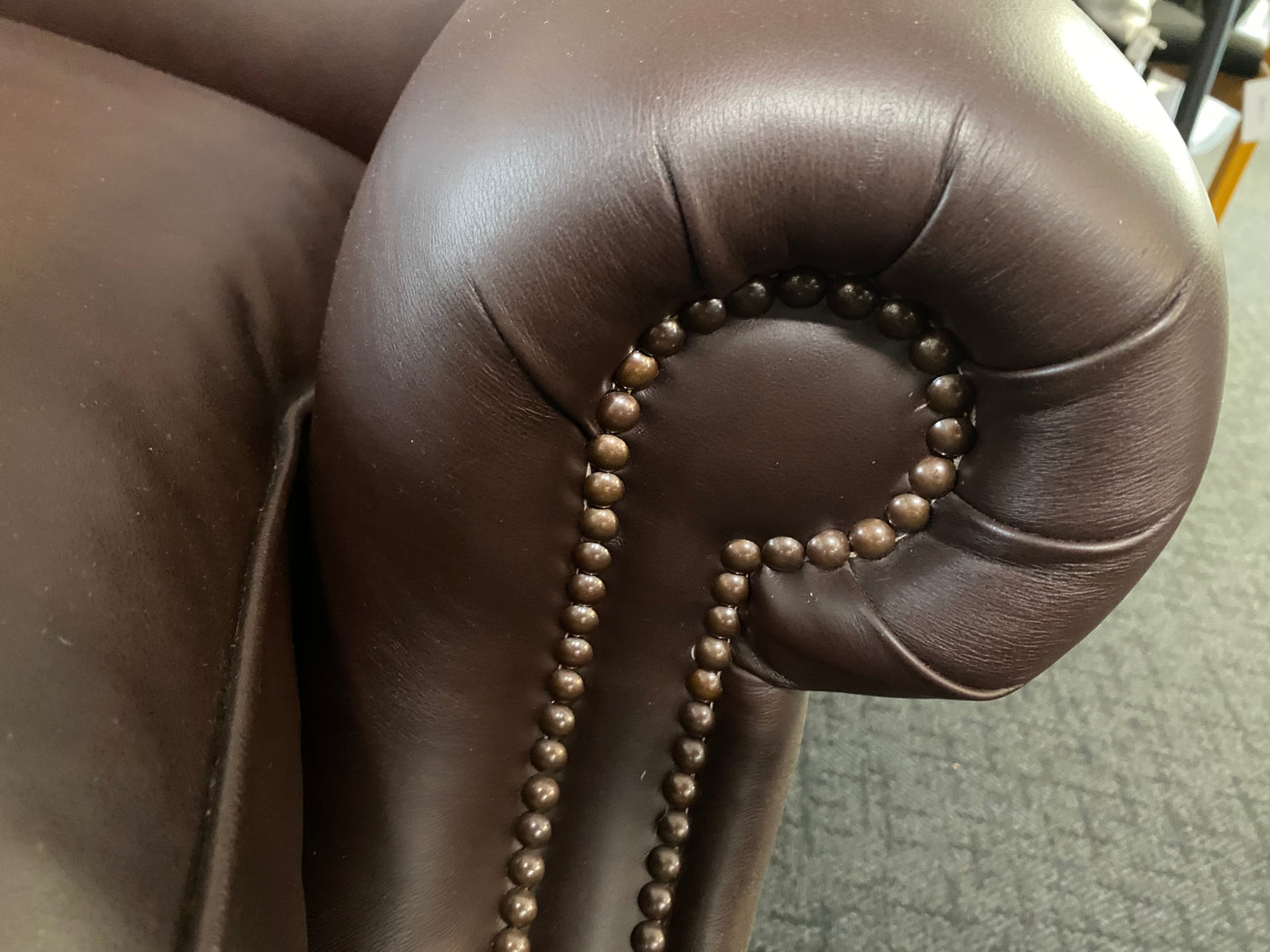 Curved Scroll Arm Sofa