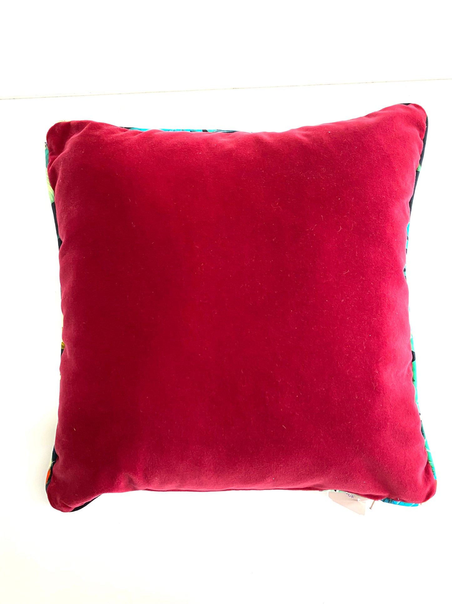 Tropical velvet back cushion