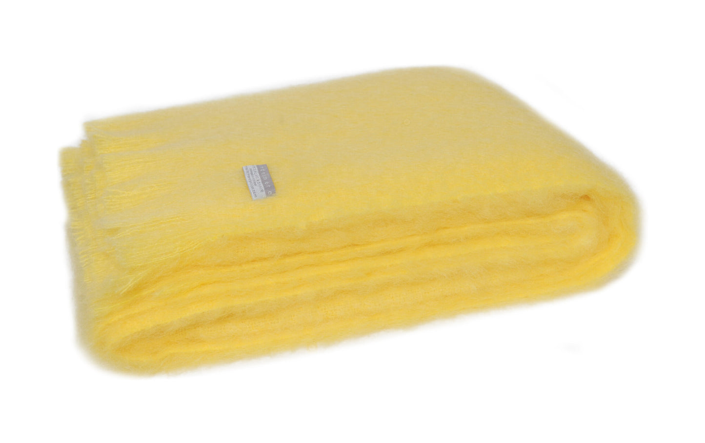 Masterweave Mohair Throw Blanket - Lemon
