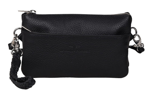 Sofie Small Leather Clutch/Sling - Rambler Black