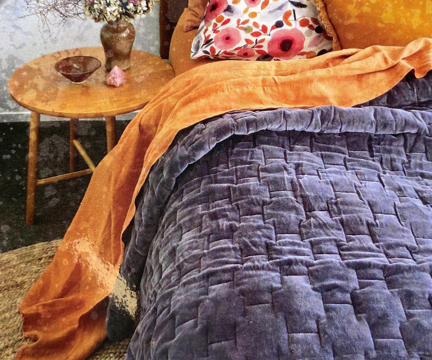 Seneca Linea Velvet Ink Coverlet