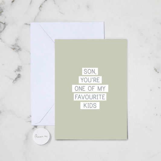 Son Favourite Greeting Card
