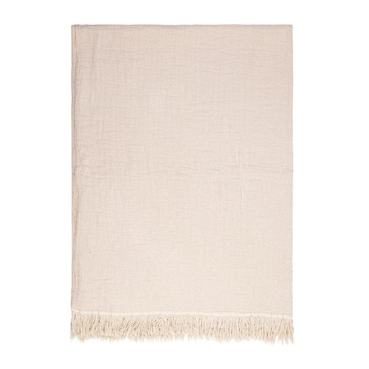 Lindis Cotton Throw - Oatmeal