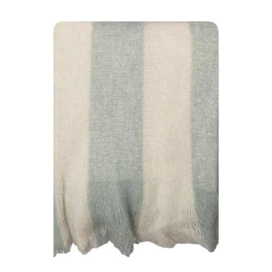 Bliss Wool Mohair blend stripe throw