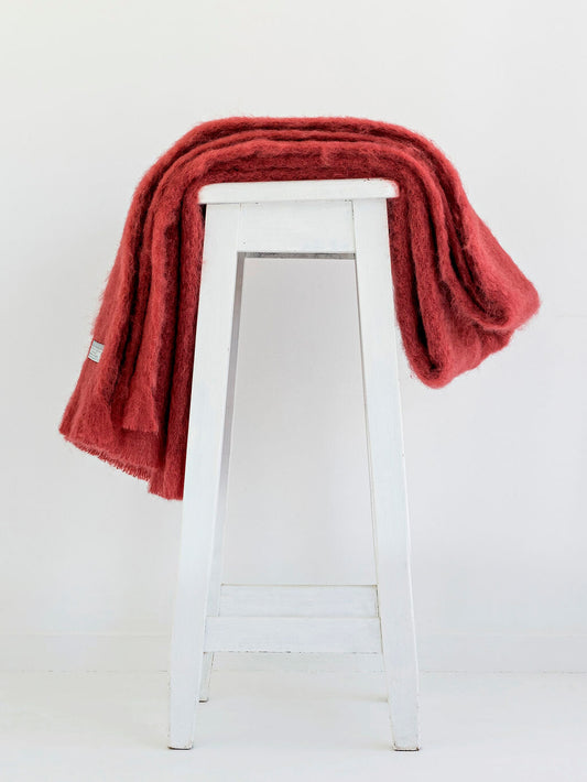 Masterweave Mohair Throw Blanket - Russet