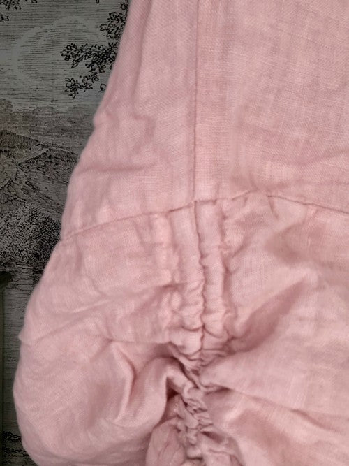 Pink Plain Double Tie Top