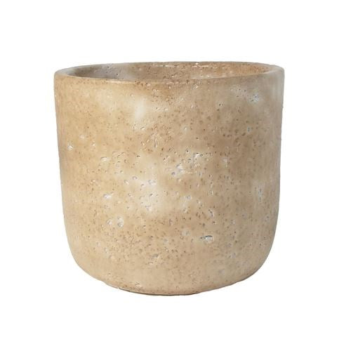 Cement Pot – Beige Sandstone 14x14x13cm