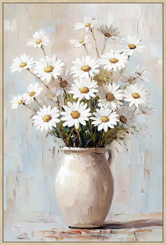 Blossom in White Framed Canvas Wall Art  60X90CM
