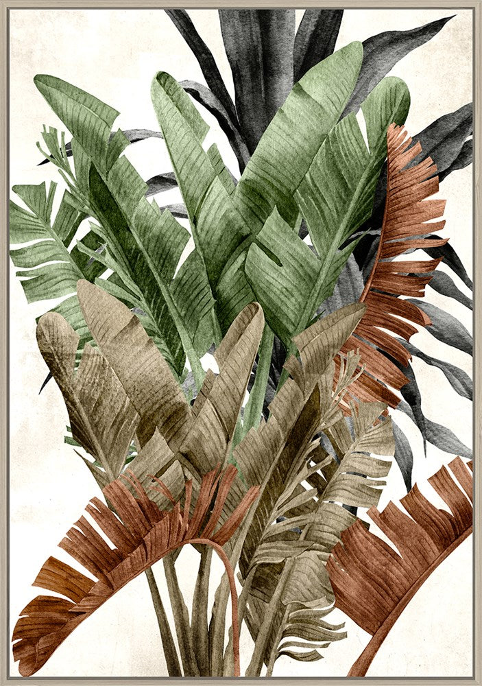 Matakana Palms Canvas Natural Frame 80X120CM