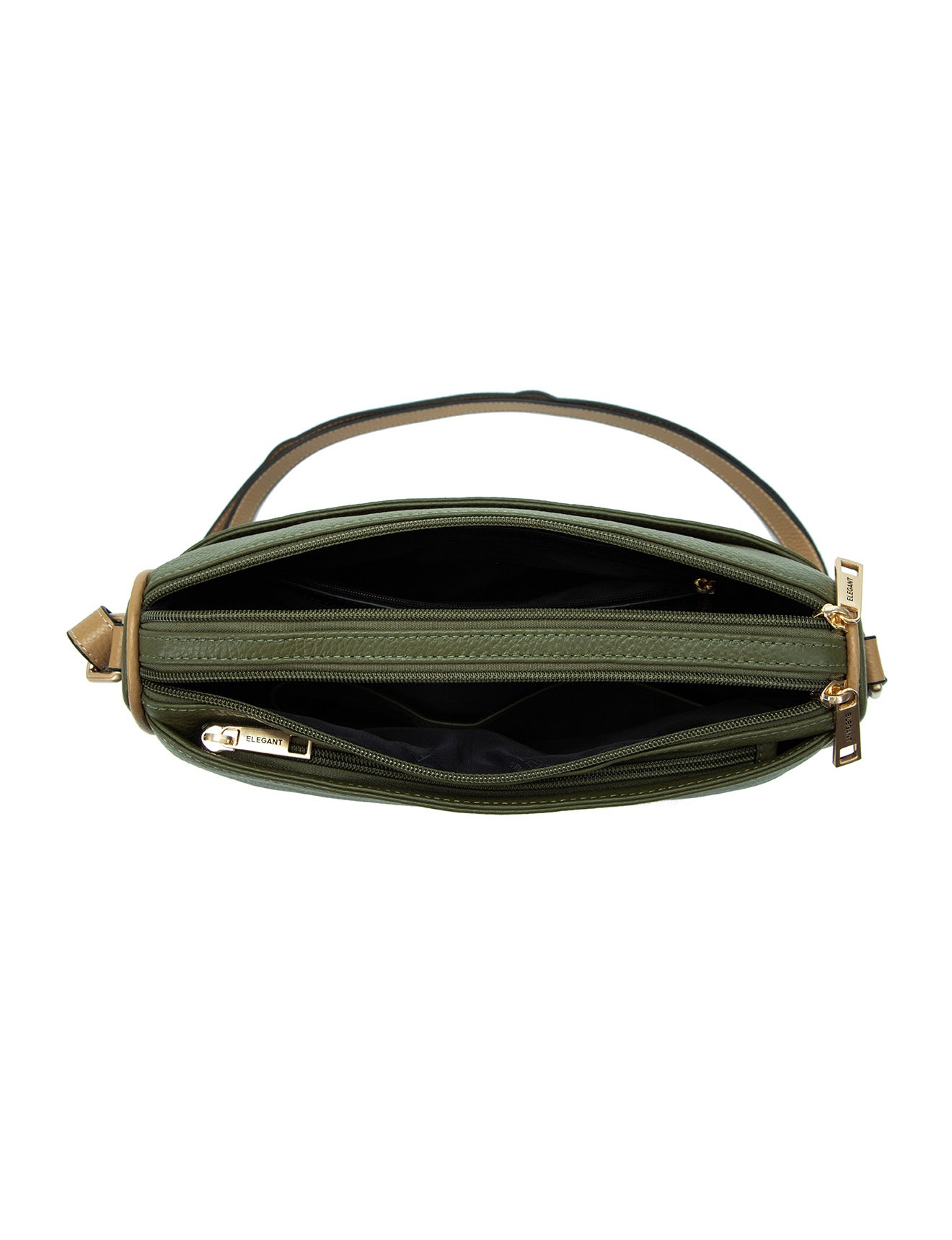 Elegant Katrina Multi Compartment Leather Xbody bag
