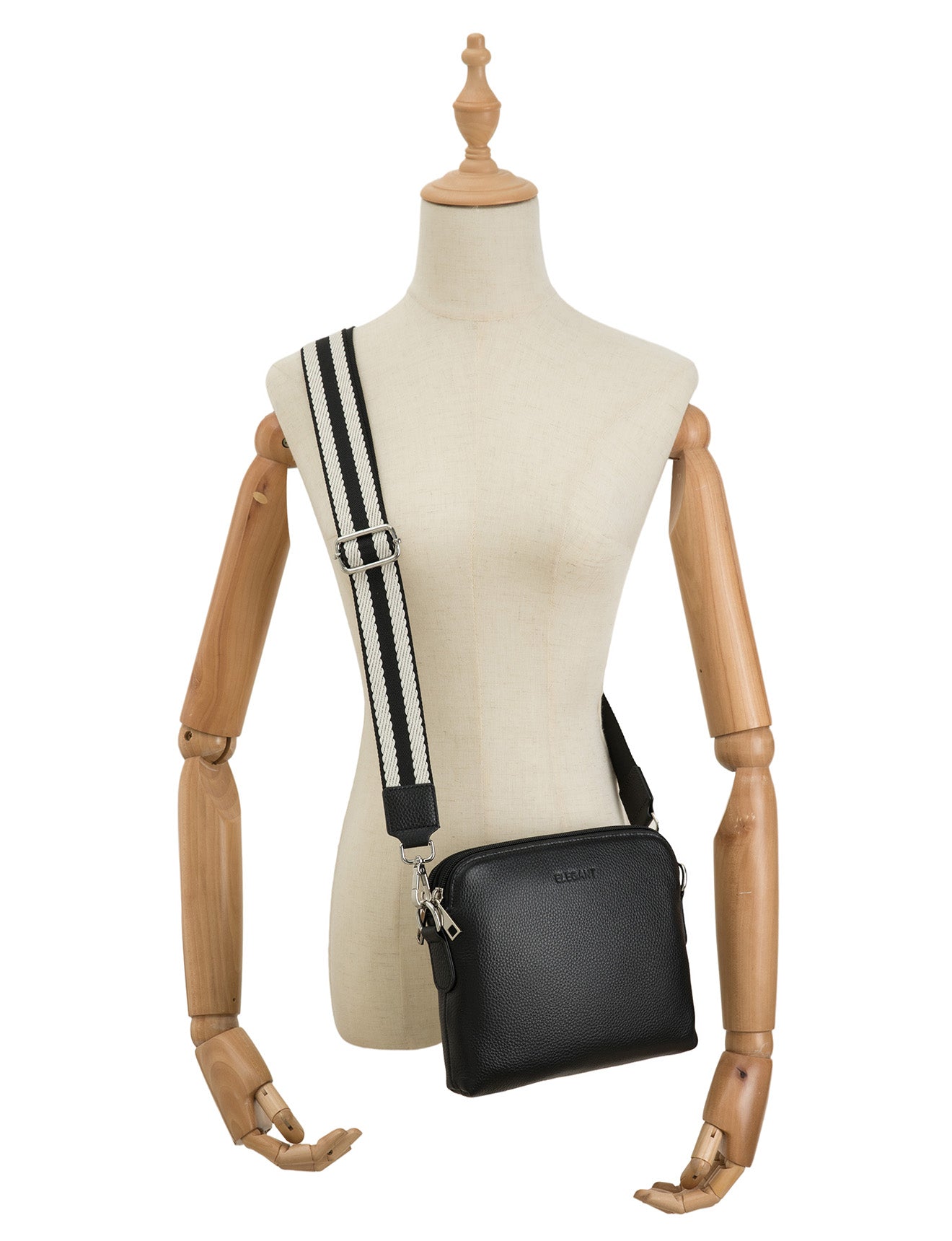 Serenade Ashley Leather bag with webbing strap