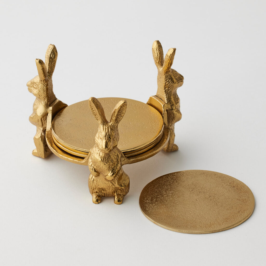 Rabbit set of 4 coasters