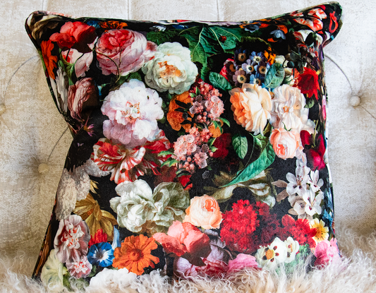 Flowerbomb Scarlett Cushion