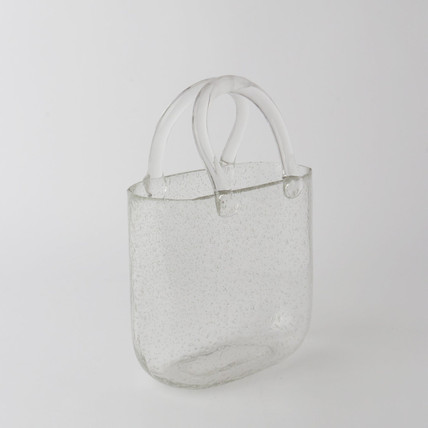 Glass Handbag Vase plain
